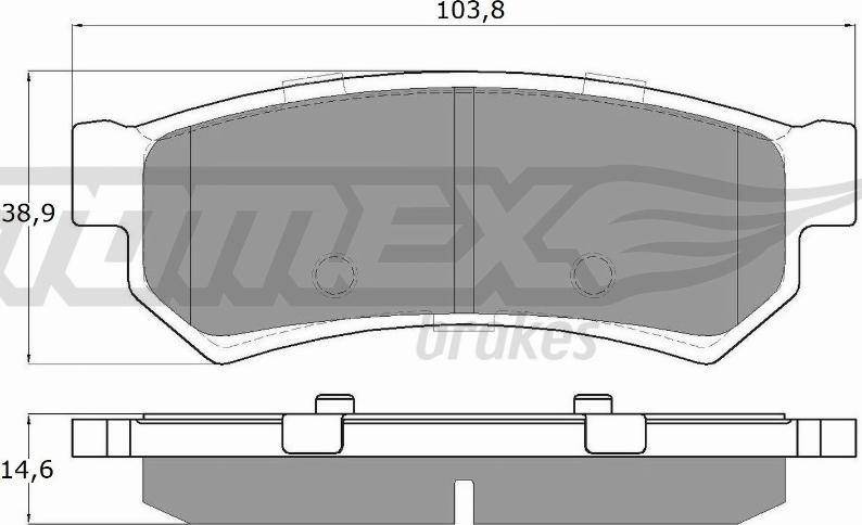 TOMEX brakes TX 16-77 - Тормозные колодки, дисковые, комплект autospares.lv