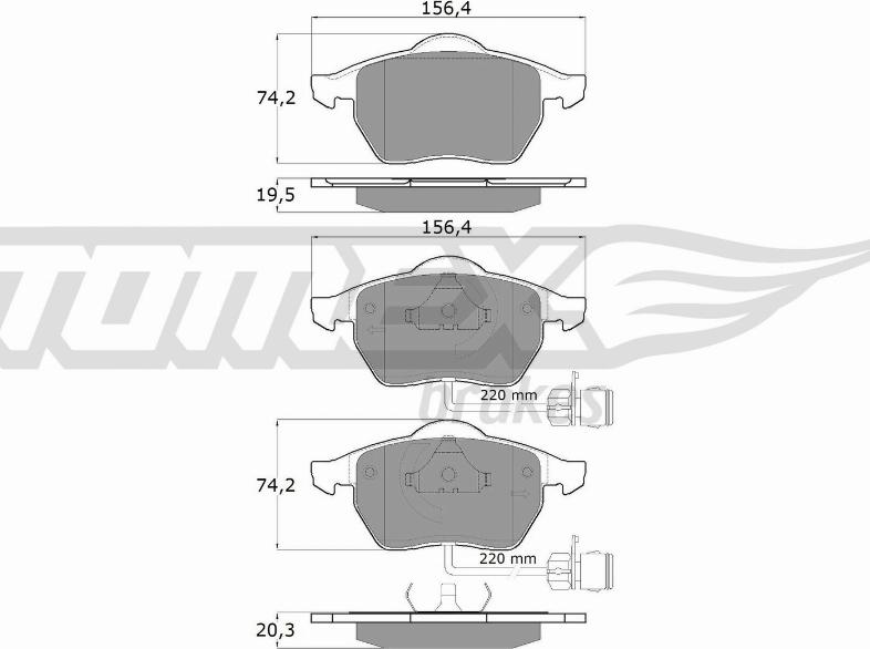 TOMEX brakes TX 10-941 - Тормозные колодки, дисковые, комплект autospares.lv