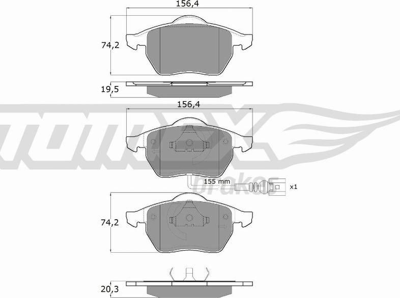 TOMEX brakes TX 10-942 - Тормозные колодки, дисковые, комплект autospares.lv