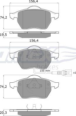 TOMEX brakes TX 10-942 - Тормозные колодки, дисковые, комплект autospares.lv