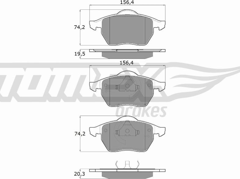 TOMEX brakes TX 10-94 - Тормозные колодки, дисковые, комплект autospares.lv