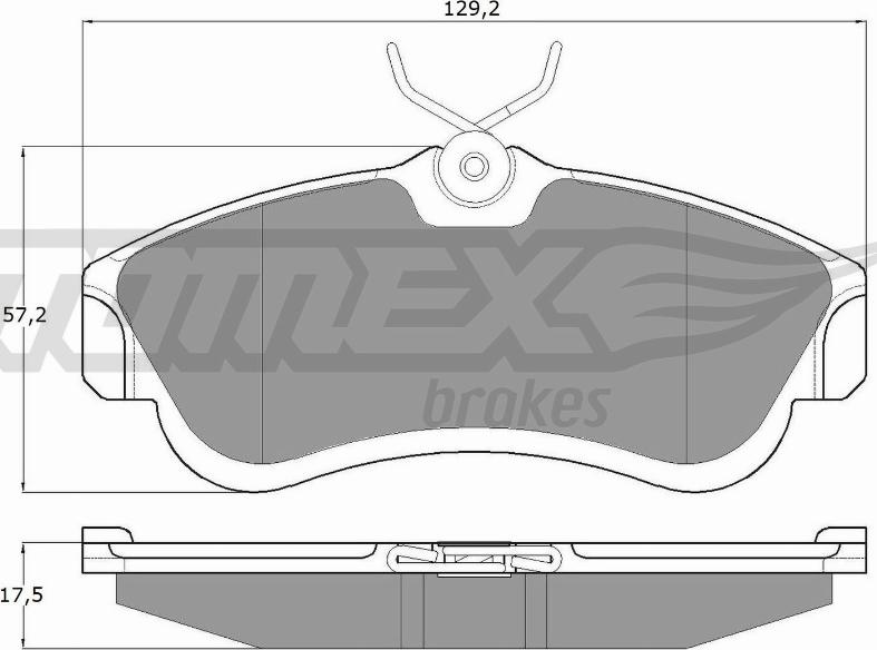 TOMEX brakes TX 10-95 - Тормозные колодки, дисковые, комплект autospares.lv