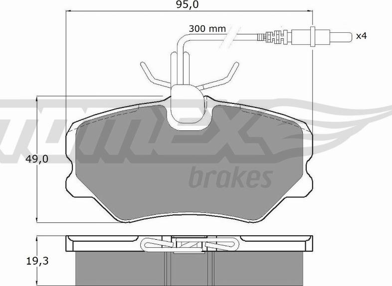 TOMEX brakes TX 10-441 - Тормозные колодки, дисковые, комплект autospares.lv