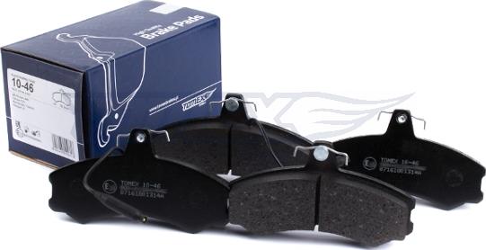 TOMEX brakes TX 10-46 - Тормозные колодки, дисковые, комплект autospares.lv