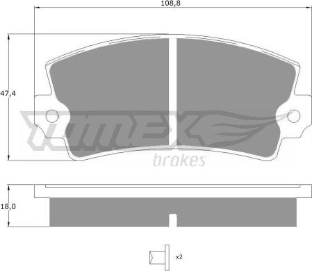 TOMEX brakes TX 10-434 - Тормозные колодки, дисковые, комплект autospares.lv