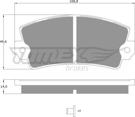 TOMEX brakes TX 10-43 - Тормозные колодки, дисковые, комплект autospares.lv