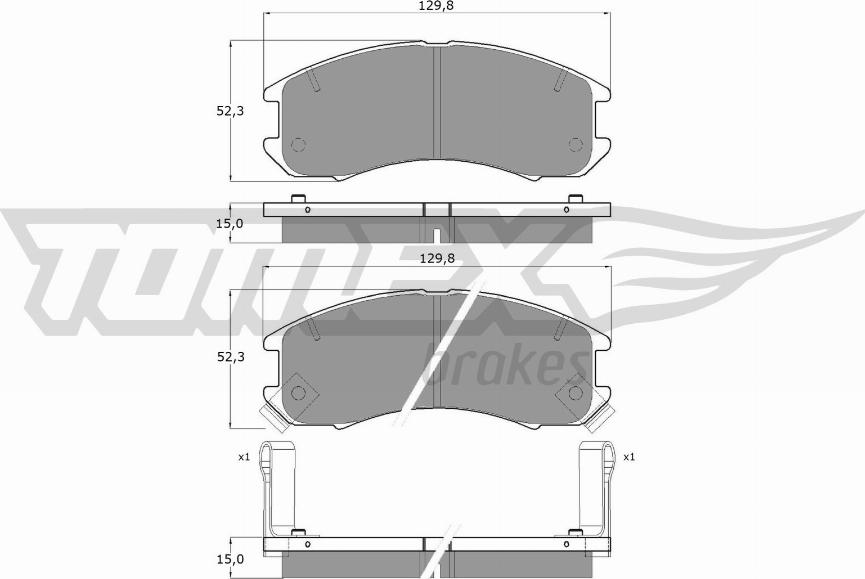 TOMEX brakes TX 10-56 - Тормозные колодки, дисковые, комплект autospares.lv