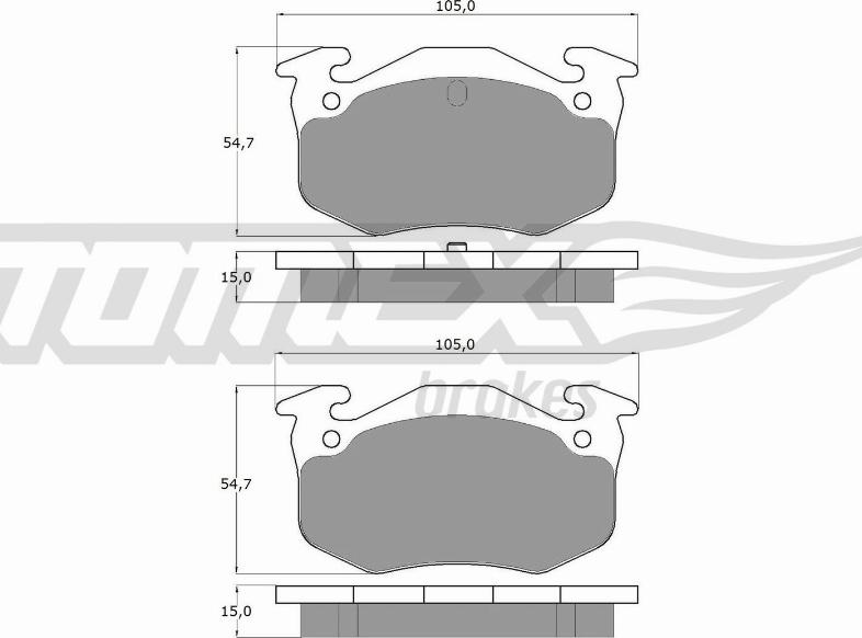 TOMEX brakes TX 10-501 - Тормозные колодки, дисковые, комплект autospares.lv