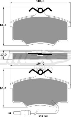 TOMEX brakes TX 10-581 - Тормозные колодки, дисковые, комплект autospares.lv