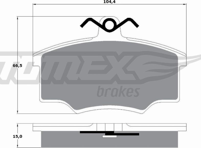 TOMEX brakes TX 10-58 - Тормозные колодки, дисковые, комплект autospares.lv