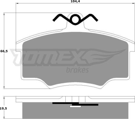 TOMEX brakes TX 10-57 - Тормозные колодки, дисковые, комплект autospares.lv