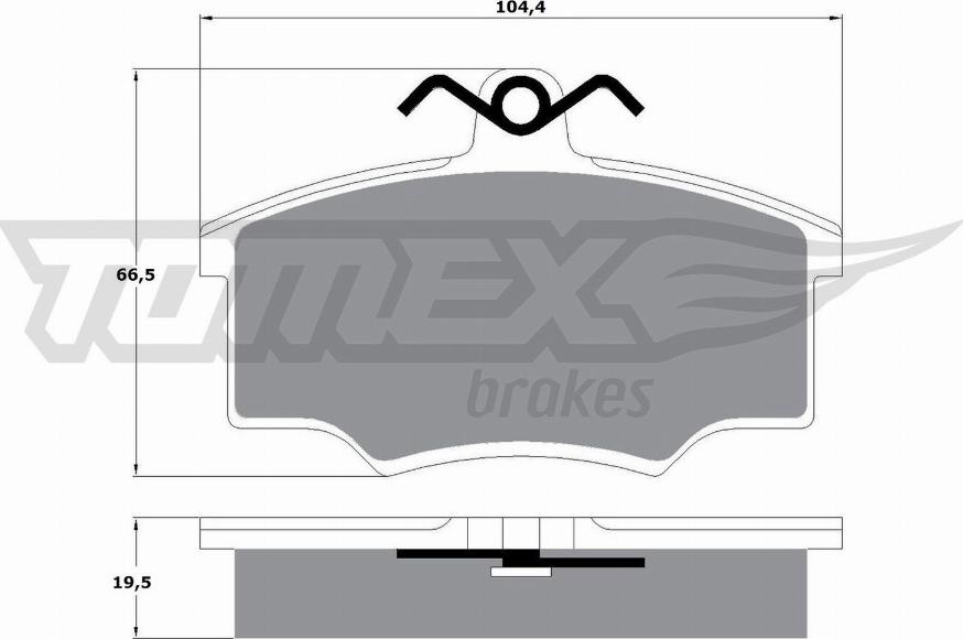 TOMEX brakes TX 10-57 - Тормозные колодки, дисковые, комплект autospares.lv