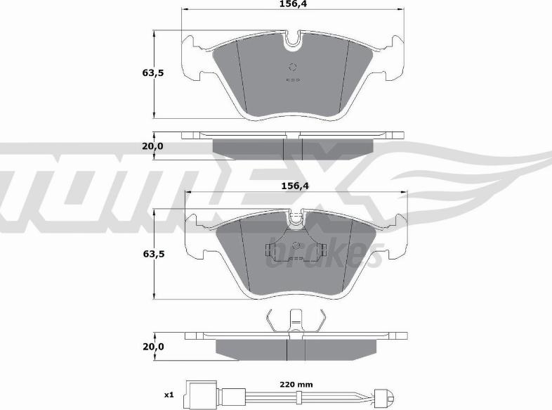 TOMEX brakes TX 10-691 - Тормозные колодки, дисковые, комплект autospares.lv