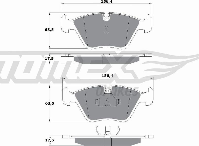 TOMEX brakes TX 10-692 - Тормозные колодки, дисковые, комплект autospares.lv