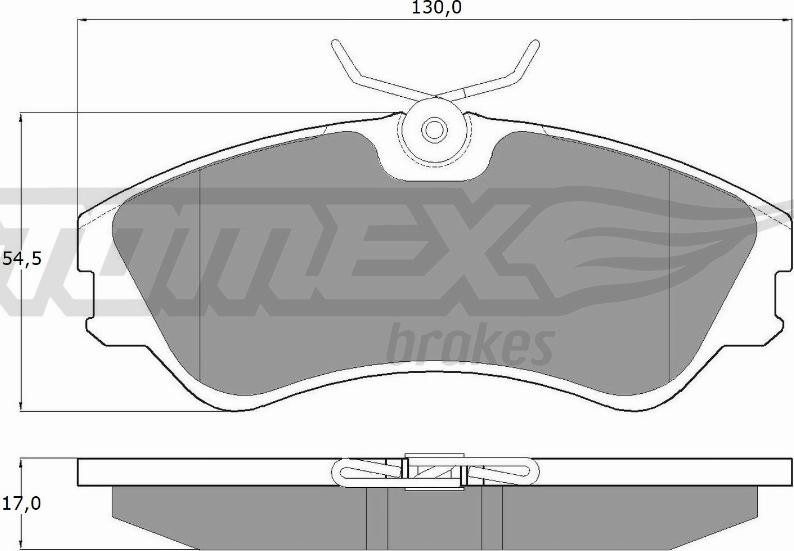 TOMEX brakes TX 10-651 - Тормозные колодки, дисковые, комплект autospares.lv