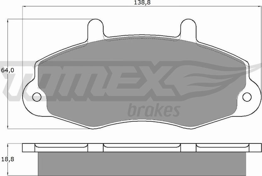 TOMEX brakes TX 10-66 - Тормозные колодки, дисковые, комплект autospares.lv