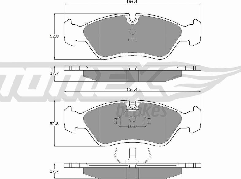 TOMEX brakes TX 10-68 - Тормозные колодки, дисковые, комплект autospares.lv