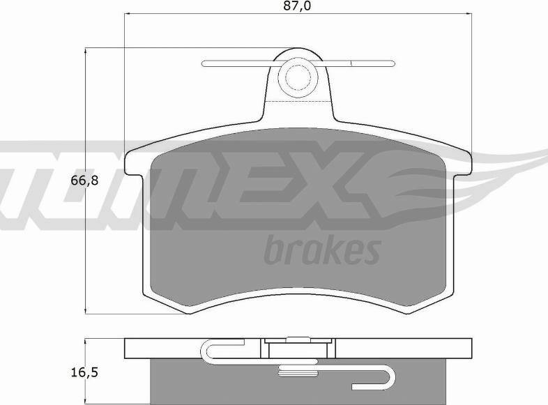 TOMEX brakes TX 10-62 - Тормозные колодки, дисковые, комплект autospares.lv