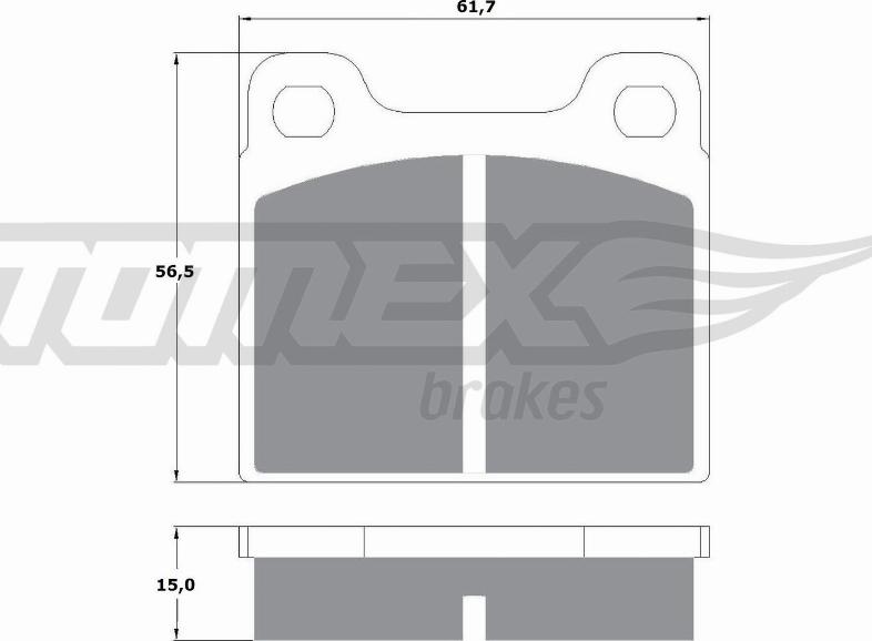 TOMEX brakes TX 10-19 - Тормозные колодки, дисковые, комплект autospares.lv