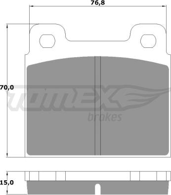 TOMEX brakes TX 10-18 - Тормозные колодки, дисковые, комплект autospares.lv