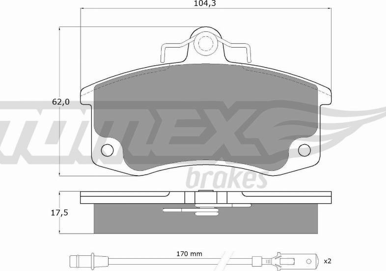TOMEX brakes TX 10-361 - Тормозные колодки, дисковые, комплект autospares.lv