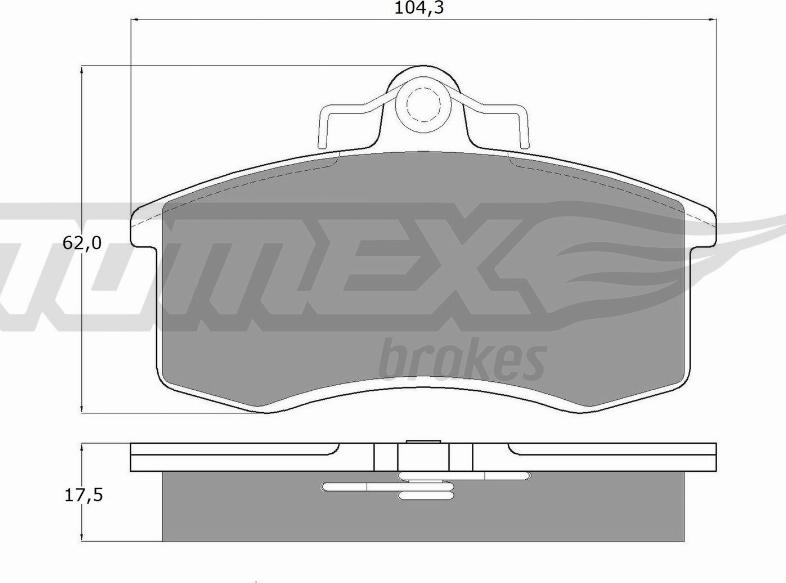 TOMEX brakes TX 10-36 - Тормозные колодки, дисковые, комплект autospares.lv
