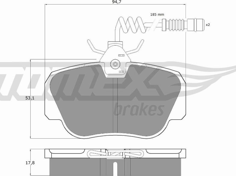 TOMEX brakes TX 10-381 - Тормозные колодки, дисковые, комплект autospares.lv