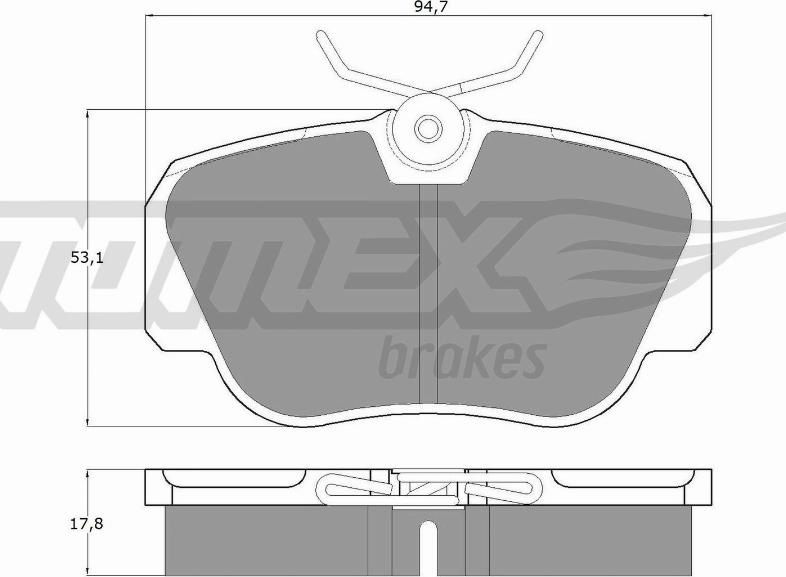 TOMEX brakes TX 10-38 - Тормозные колодки, дисковые, комплект autospares.lv