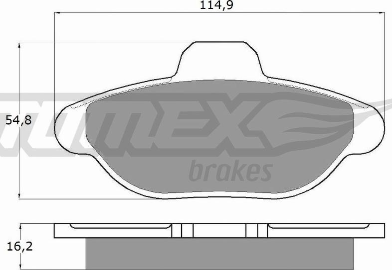 TOMEX brakes TX 10-33 - Тормозные колодки, дисковые, комплект autospares.lv