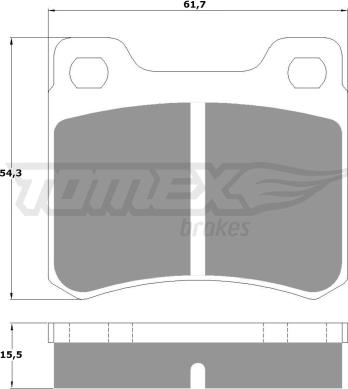 TOMEX brakes TX 10-371 - Тормозные колодки, дисковые, комплект autospares.lv