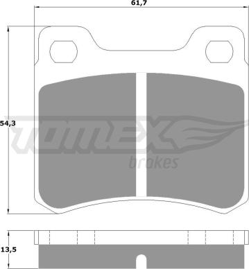 TOMEX brakes TX 10-37 - Тормозные колодки, дисковые, комплект autospares.lv