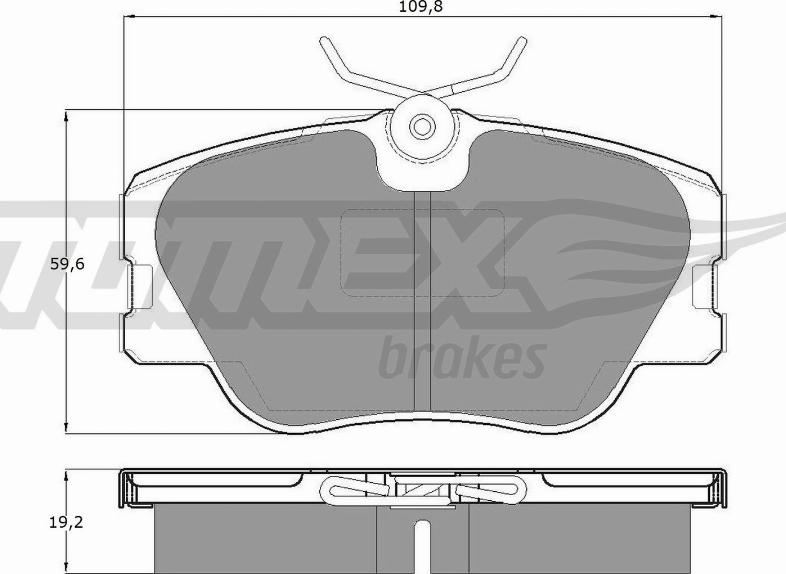 TOMEX brakes TX 10-21 - Тормозные колодки, дисковые, комплект autospares.lv