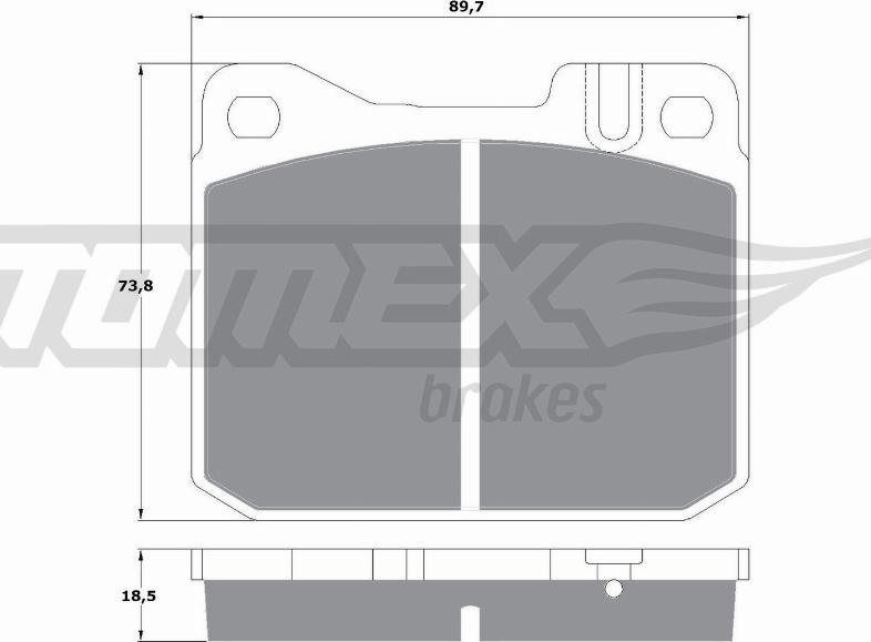 TOMEX brakes TX 10-224 - Тормозные колодки, дисковые, комплект autospares.lv