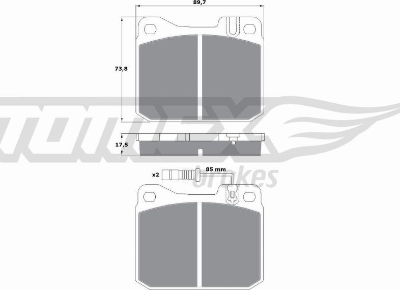 TOMEX brakes TX 10-223 - Тормозные колодки, дисковые, комплект autospares.lv