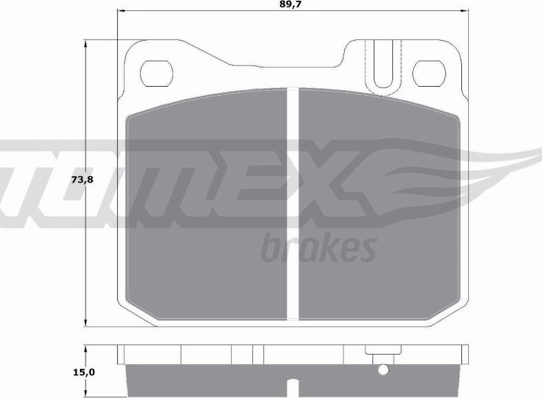 TOMEX brakes TX 10-22 - Тормозные колодки, дисковые, комплект autospares.lv