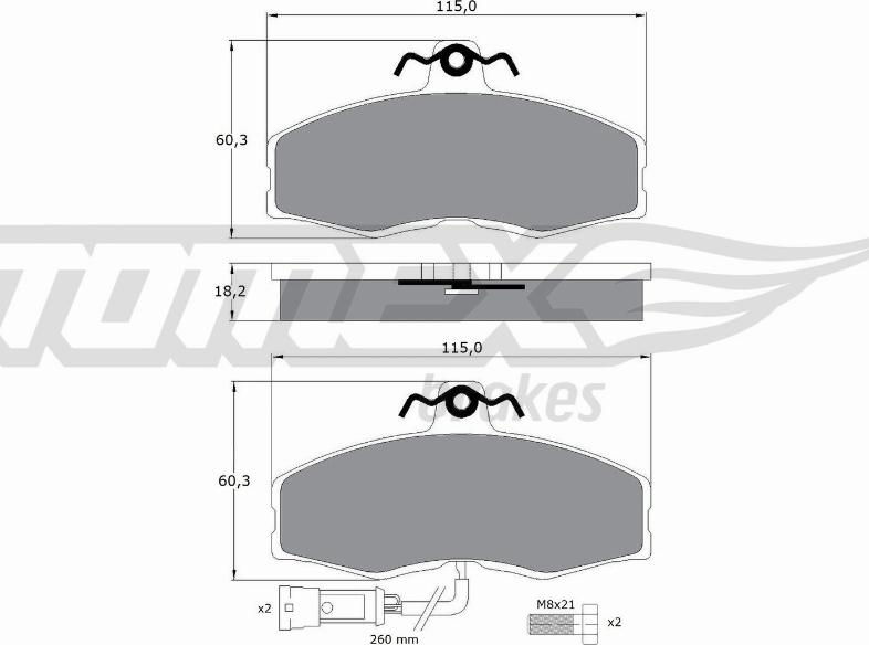 TOMEX brakes TX 10-271 - Тормозные колодки, дисковые, комплект autospares.lv