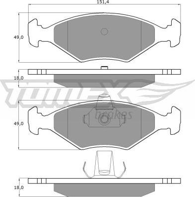 TOMEX brakes TX 10-793 - Тормозные колодки, дисковые, комплект autospares.lv