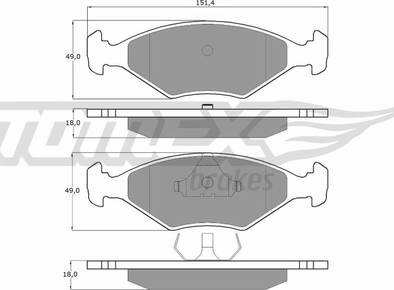 TOMEX brakes TX 10-79 - Тормозные колодки, дисковые, комплект autospares.lv