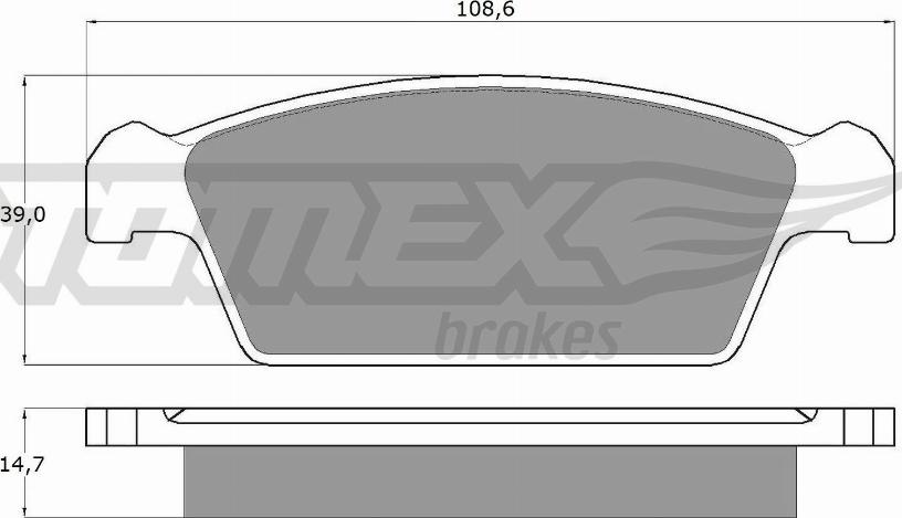 TOMEX brakes TX 10-75 - Тормозные колодки, дисковые, комплект autospares.lv