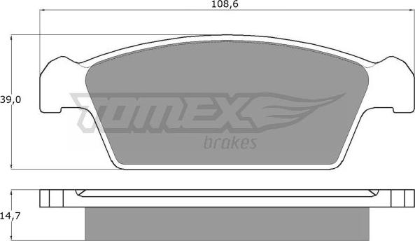 TOMEX brakes TX 10-75 - Тормозные колодки, дисковые, комплект autospares.lv