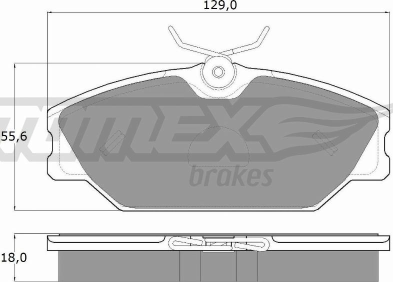 TOMEX brakes TX 10-761 - Тормозные колодки, дисковые, комплект autospares.lv