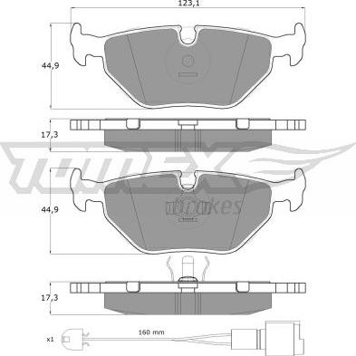 TOMEX brakes TX 10-701 - Тормозные колодки, дисковые, комплект autospares.lv