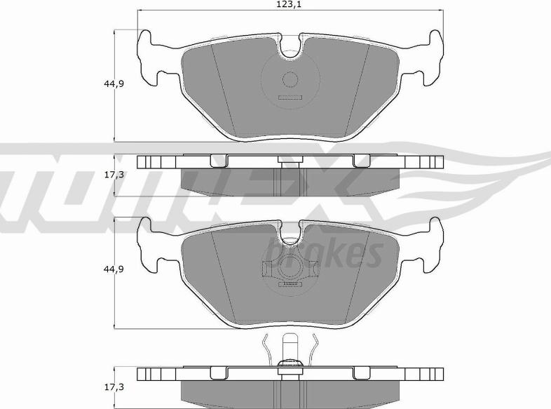 TOMEX brakes TX 10-70 - Тормозные колодки, дисковые, комплект autospares.lv