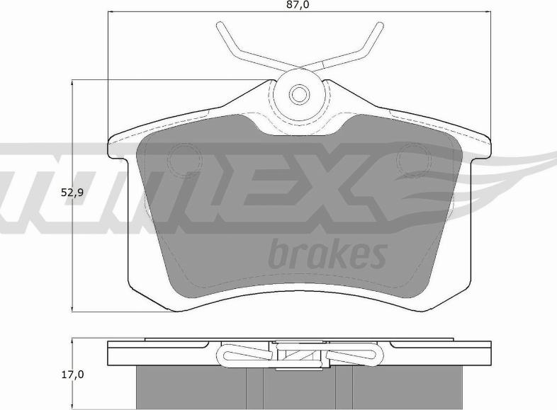 TOMEX brakes TX 10-781 - Тормозные колодки, дисковые, комплект autospares.lv
