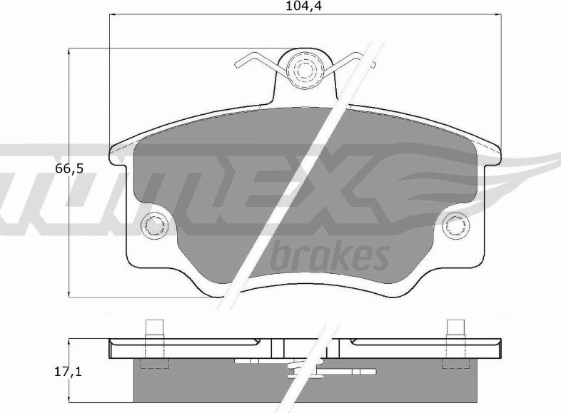 TOMEX brakes TX 10-731 - Тормозные колодки, дисковые, комплект autospares.lv