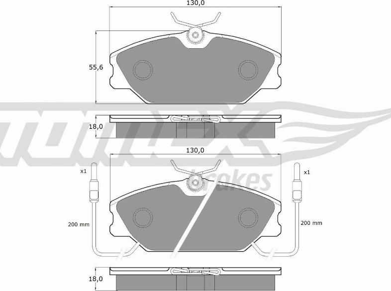 TOMEX brakes TX 10-77 - Тормозные колодки, дисковые, комплект autospares.lv