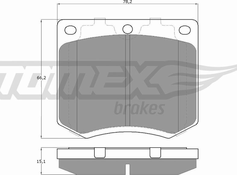 TOMEX brakes TX 11-99 - Тормозные колодки, дисковые, комплект autospares.lv