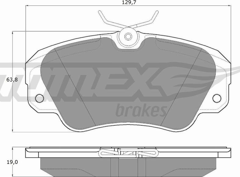 TOMEX brakes TX 11-91 - Тормозные колодки, дисковые, комплект autospares.lv