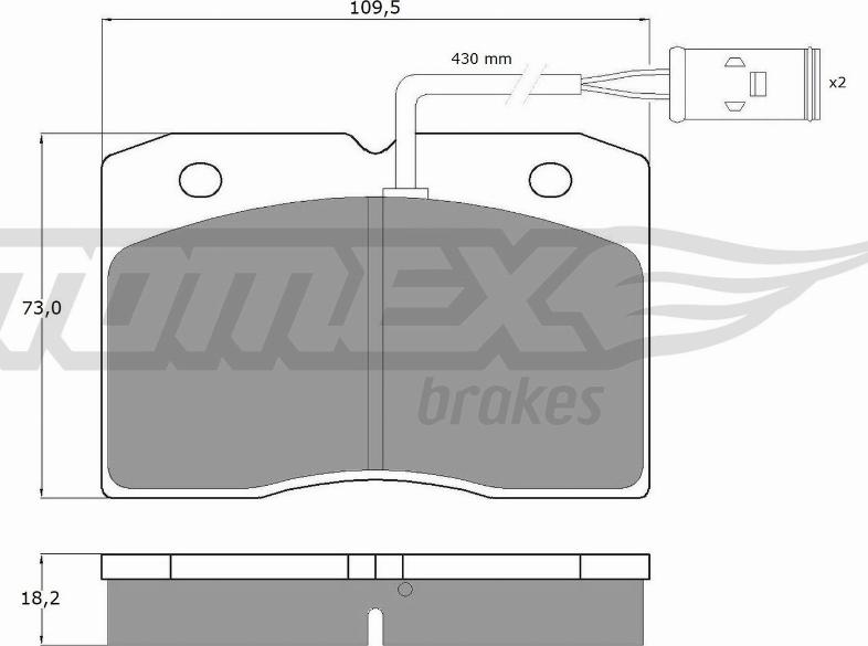 TOMEX brakes TX 11-40 - Тормозные колодки, дисковые, комплект autospares.lv