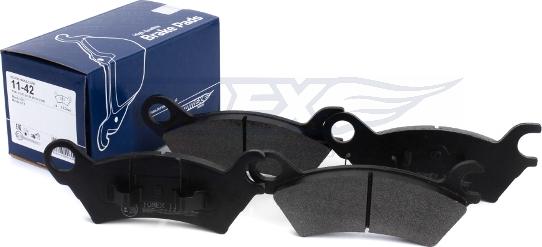 TOMEX brakes TX 11-42 - Тормозные колодки, дисковые, комплект autospares.lv